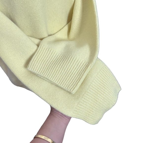 MANDKHAI Oversized Mongolian Cashmere Turtleneck Sweater Jumper Yellow One Size - Picture 9 of 12